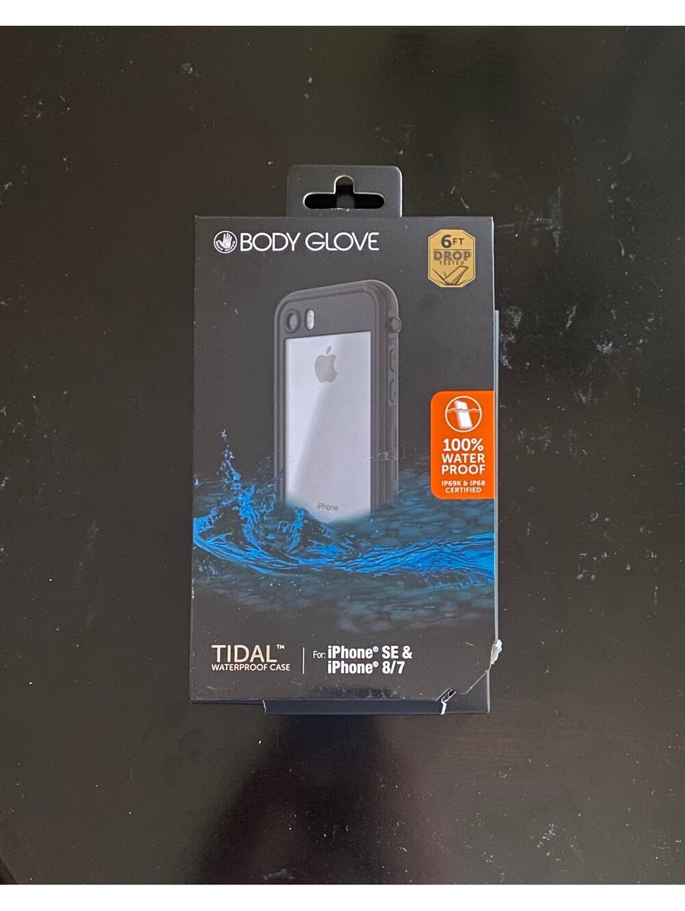 Body Glove Tidal Waterproof Case for iPhone SE&8/7 Black/Clear